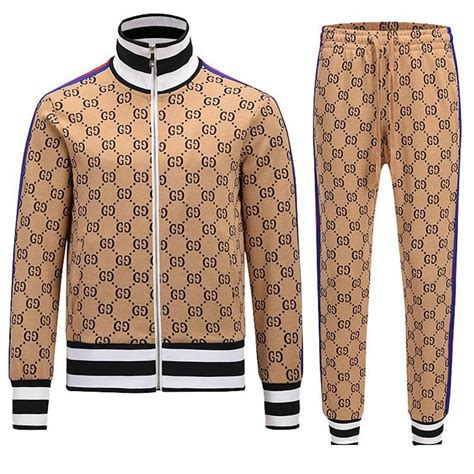 men gucci track suit|cheap gucci tracksuit men.